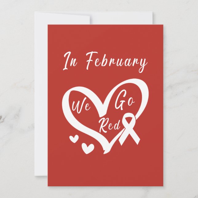 Convites Em fevereiro, vamos à consciência da doença cardía (Frente)