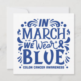 Convites Em março vestimos a consciência do cancer azul