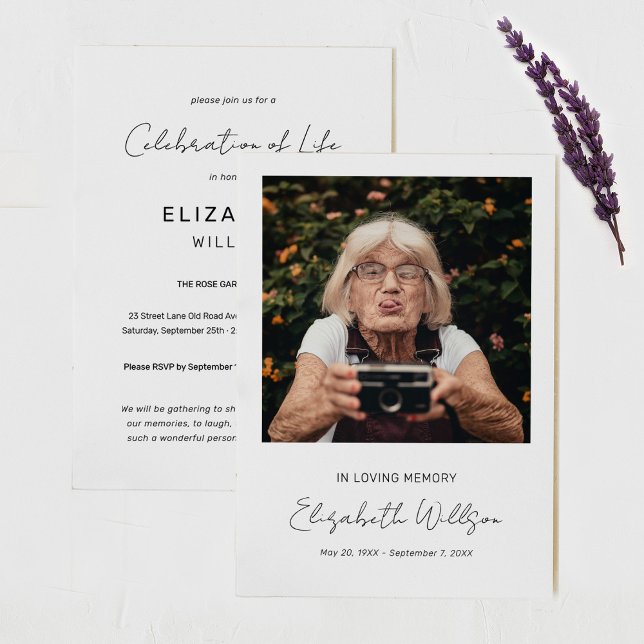 Convites Em memória de amor | Foto Memorial Funeral (Criador carregado)