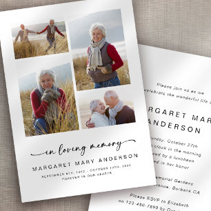 Convites Em memória de amor   Quatro Fotografias Memorial F