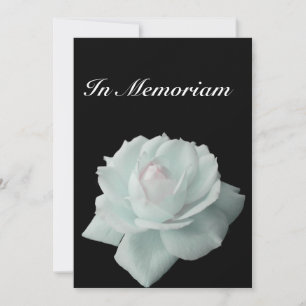 Convites Em Memoriam White Rose em Black Invation