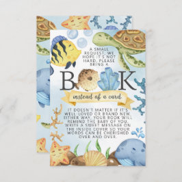 Convites Em Sea Books for Baby Request Card Insert (Livros 