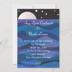 Convites Em Stars Wedding Invitation Beach Destination