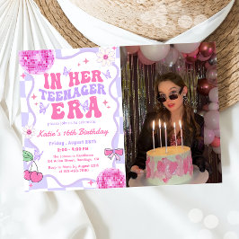 Convites Em Sua Versão De Aniversário Da Era Do Adolescente