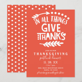 Convites Em Todas As Coisas Dá Aos Obrigados A Ação De Graç