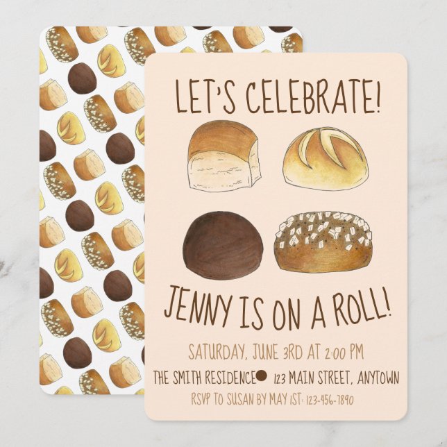 Convites Em uma Festa de Celebração de Vamos Rolado (Frente/Verso)