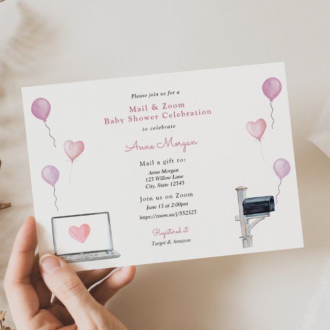 Convites Email de chá de fraldas e Celebração de Chá de fra (Criador carregado)