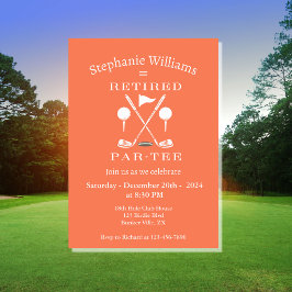 Convites Emblagens de Golfe para Retirada de Mulheres Rosa 