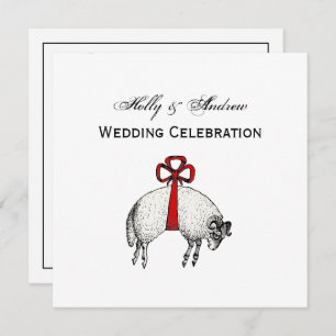 Convites Emblem de repouso de ovelhas com velo heráldico