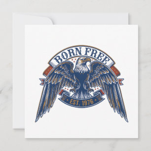 Convites Emblema de Águia com Faixa Born Free, Águia Majest
