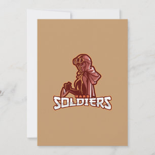 Convites Emblema de Jogo Militar   Logotipo de Guerreiro He