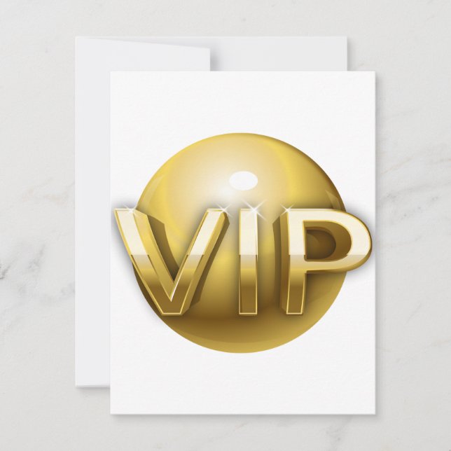 Convites Emblema VIP Ouro 3D de Luxo (Frente)