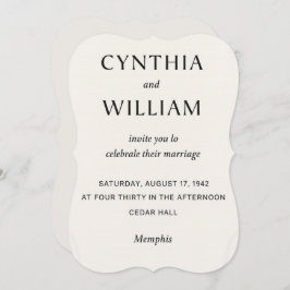 Convites Embossed Cutout - Wedding Invitation