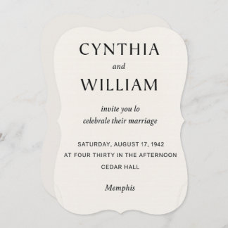 Convites Embossed Cutout - Wedding Invitation