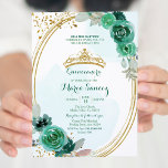 Convites Emerald e Hunter Green Rosas Quinceanera<br><div class="desc">Emerald e Hunter Green Rosas Quinceanera Convite Mis Quince Anos,  15 Birthday</div>