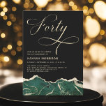 Convites Emerald Green Dourado Agate 40º Quarenta Aniversár<br><div class="desc">Um aniversário de 40 anos luxuoso e elegante convite com uma impressionante design de esmeralda verde-esmeralda e ouro agate. Este convite combina sofisticação moderna com charme de eterno. Os ricos tons verdes esmeraldos, acentuados por detalhes radiantes de ouro, criam uma estética refinada e na moda, fazer que seja a escolha...</div>
