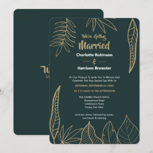 Convites Emerald Green Dourado Desenho Moderno Deixa Casame