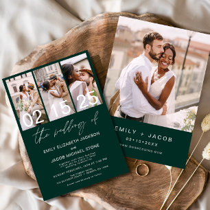 Convites Emerald Green O Casamento da Foto