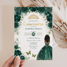 Convites Emerald Green Quinceañera Princess Mis Quince 15