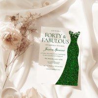 Emerald Green Vestida quarenta e fabulosa aniversá