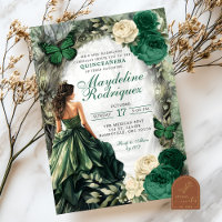 Emerald Green Whimsic Forest Quinceanera