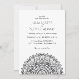 Convites Emerald Green Wild Amazon Forest Mandala Wedding