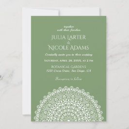 Convites Emerald Green Wild Amazon Forest Mandala Wedding