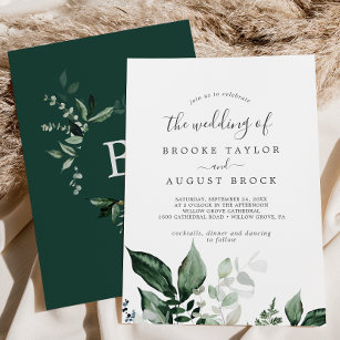 Convites Emerald Greenery O Casamento De