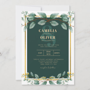 Convites Emerald Greenery Wedding Botanical Nature Convide