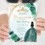Convites Emerald & Hunter Green Rosas 1 Mis Quince<br><div class="desc">Emerald & Hunter Green Rosas 1 Mis Quince Convite Mis Quince Anos,  15 Birthday</div>