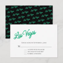 Emerald Las Vegas Sparkles Wedds RSVP