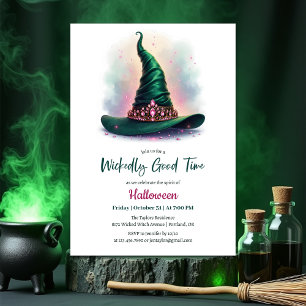 Convites Emerald Witch Hat Wicktly Good Time Halloween