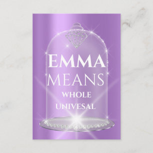 Convites Emma Name Significa Diamond Birthday Roxo