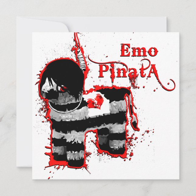 Convites emo pinata (Frente)