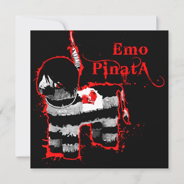 Convites emo pinata (Frente)