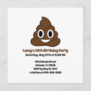 Convites Emoji Birthday Invite