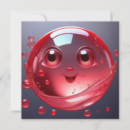Convites Emoji (bolha de água vermelha)