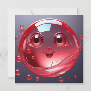Convites Emoji (bolha de água vermelha)