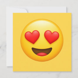 Convites Emoji de amor amarelo