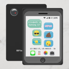 Convites Emoji Festa de aniversário