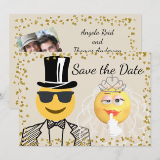 Convites Emoji Photo Save the Date