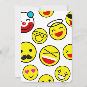 Convites emojis de palhaços engraçados