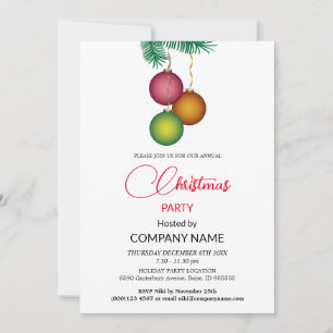 Convites Empresa de decorações de árvores e mistos de Natal