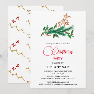 Convites Empresa de decorações de árvores e mistos de Natal