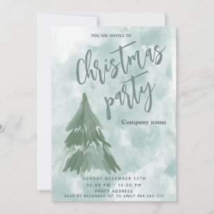 Convites Empresa de natal da árvore aquática de inverno