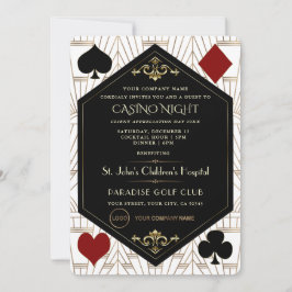 Convites Empresa de Noite de Cassino Apreciação de Cliente 