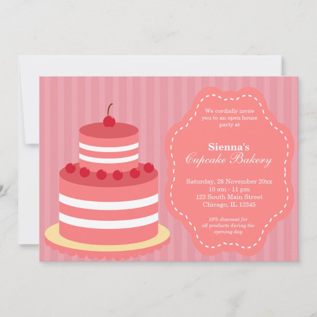 Convites Empresa Open House Bakery (Frente)