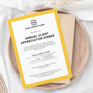 Convites Empresa Personalizada Parte Corporativa Amarelo