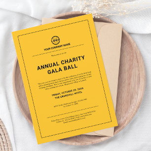 Convites Empresa Personalizada Parte Corporativa Amarelo