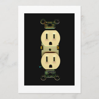 Convites Empresas elétricas de eletricidade de tomada por e